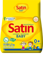 Безфосфатний пральний порошок для прання дитячого одягу Satin Natural Balance, 4,5 кг (60 прань)