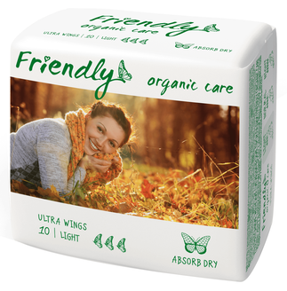 Ультратонкі прокладки для критичних днів FRIENDLY Organic Care LIGHT, поверхня "Absorb Dry"