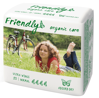 Ультратонкі прокладки для критичних днів FRIENDLY Organic Care NORMAL, поверхня "Absorb Dry"