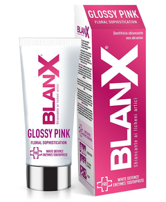 Зубна паста BLANX PRO "GLOSSY PINK" з ензимами, 75 мл