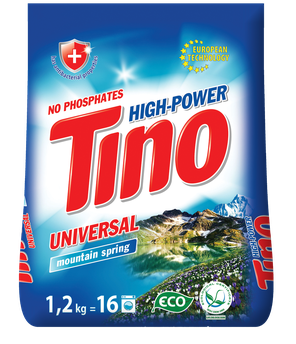 Универсальный стиральный порошок Tino High-Power, 1,2 кг (16 стирок)