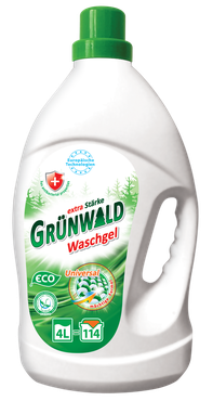 Гель для стирки цветных и белых вещей, Grünwald, 4л (80 стирок)