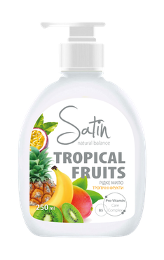 Крем-мило Satin Natural Balance "Тропічні фрукти", 250 мл