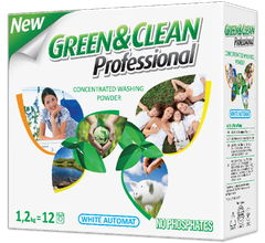 Пральний порошок для білого одягу Green&Clean Professional, 1,2 кг (12 прань)
