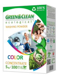 Стиральный порошок для цветного белья Green&Clean Pro Compact, 5 кг  (100 стирок)