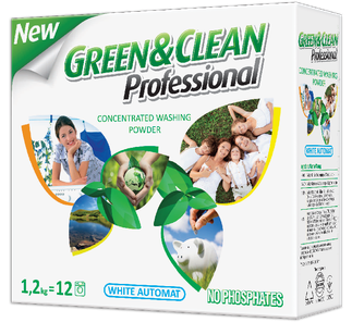 Пральний порошок для білого одягу Green&Clean Professional, 1,2 кг (12 прань)