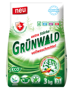 GRÜNWALD, порошок стиральный универсальный Горная Свежесть, 3 кг (35 стирок)