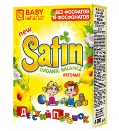 Satin Organic Balance порошок для детского белья, 400г