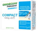 Пральний порошок для білої білизни Green&Clean Pro Compact, 1 кг (20 прань)