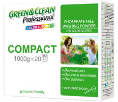 Стиральный порошок для цветного белья Green&Clean Pro Compact, 1 кг (20 стирок)