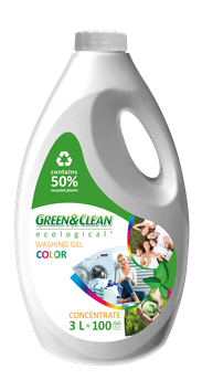 Гель Green&Clean Professional для прання кольорової білизни, 3 л (100 прань)