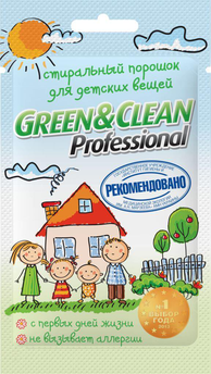 Дитячий пральний порошок Green&Clean Pro, сашетка 100г (1 прання)