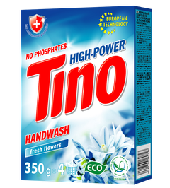 Універсальний пральний порошок для ручного прання Tino High-Power, 350 г (4 прання)