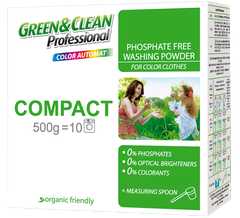 Стиральный порошок для цветного белья Green&Clean Pro Compact, 500 г (10 стирок)