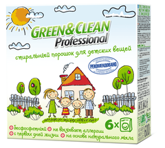Green&Clean Professional порошок для стирки детской одежды без фосфатов, 600г (6 стирок)