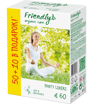 Ежедневные прокладки FRIENDLY Organic Care, 60 шт
