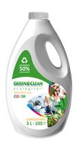 Гель Green&Clean Professional для прання кольорової білизни, 3 л (100 прань)