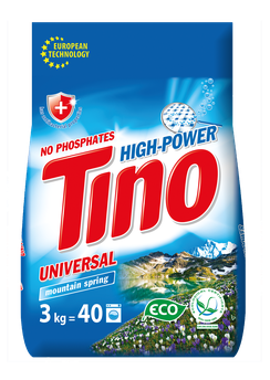 Универсальный стиральный порошок Tino High-Power, 3 кг (40 стирок)