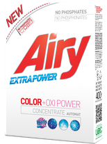Безфосфатний пральний порошок для кольорової білизни Airy + посилювач порошка Wells Natural OXI POWER, 400 г