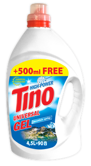 Tino High-Power, гель для прання кольорових та білих речей Mountain spring, 4,5 л (80 прань)