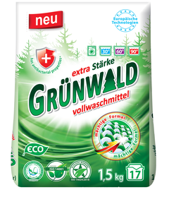 GRÜNWALD, порошок стиральный универсальный Горная Свежесть, 1,5 кг (17 стирок)