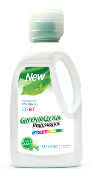 Гель Green&Clean Professional для прання кольорової білизни, 1,5л (50 прань)